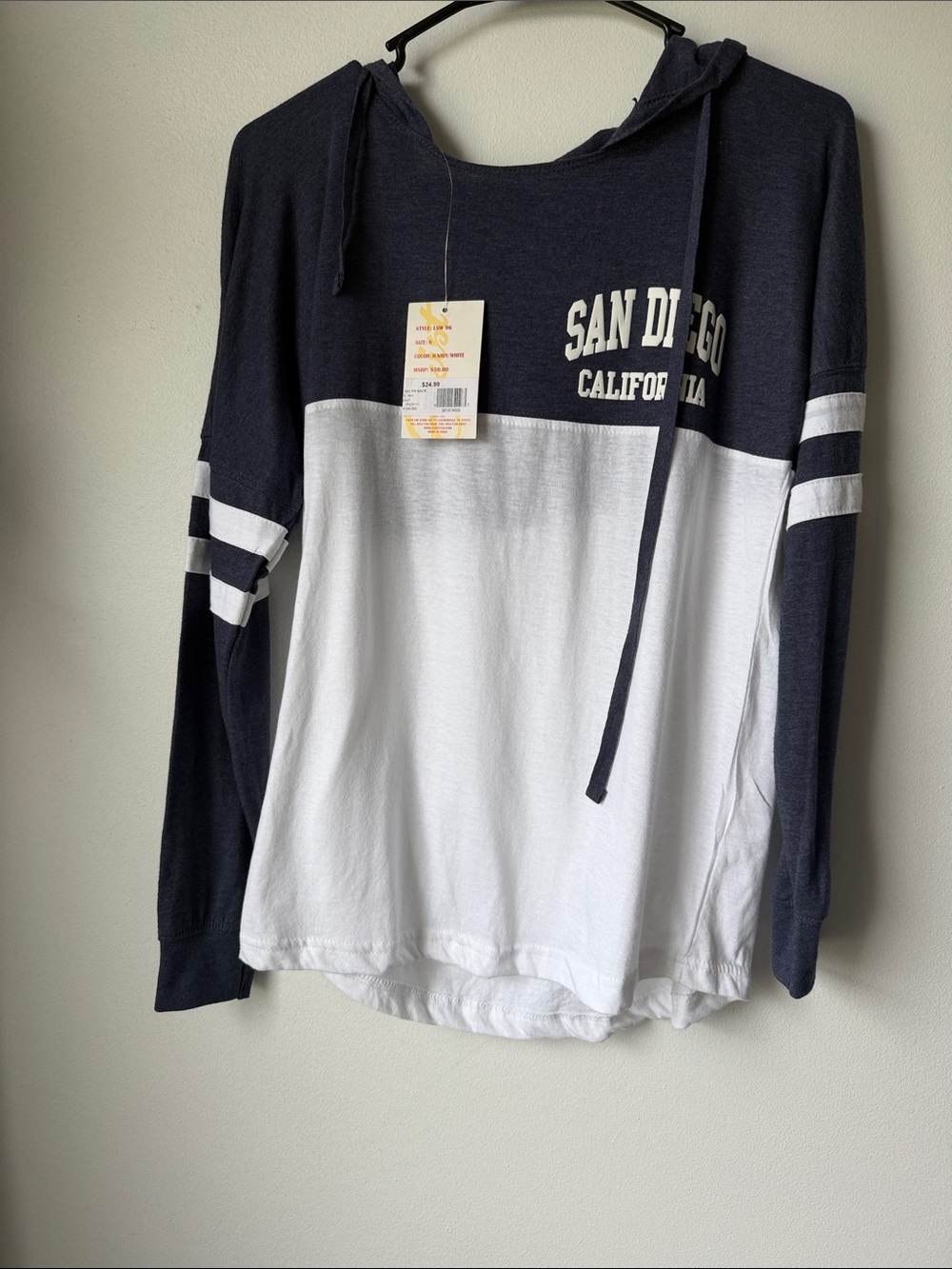 Exist San Diego Colorblock Hoodie - Navy & White